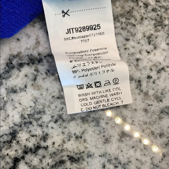 Blue Blazer Structured Suit Jacket xs - Picture 4 of 5